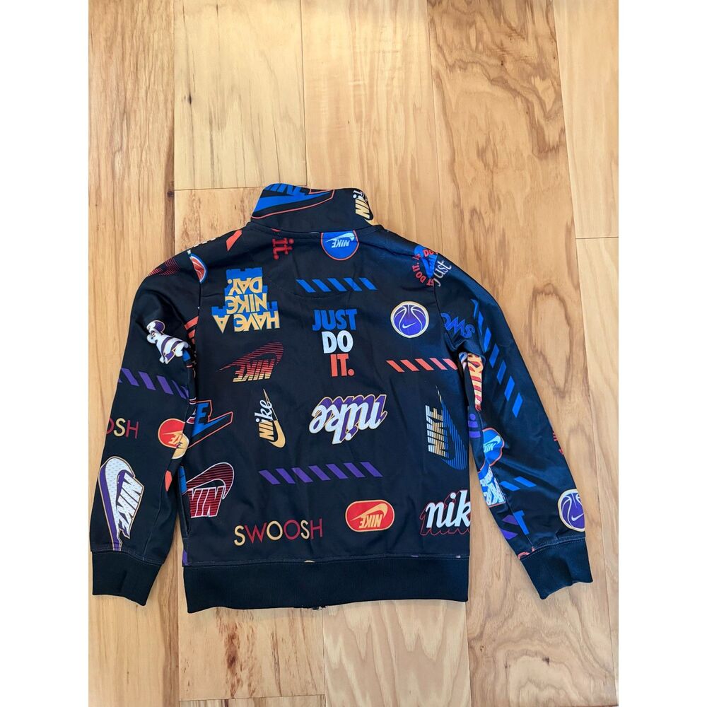 Nike Boys' Graphic Print Full-Zip Hoodie Jacket SZ 6 (M)